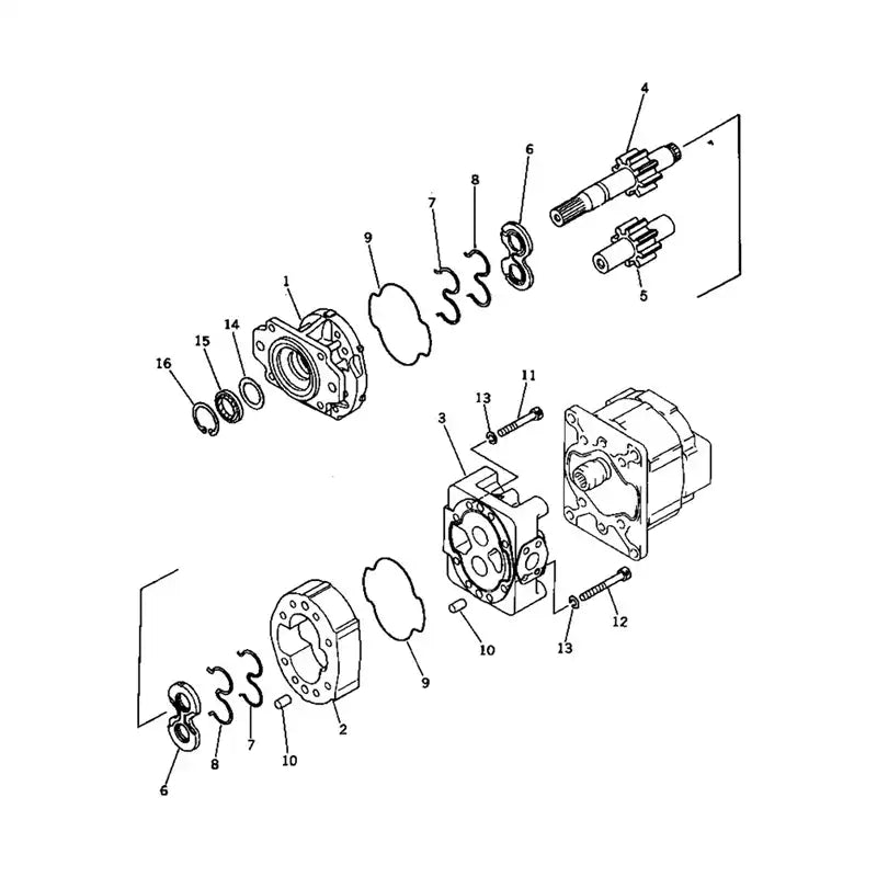 Load image into Gallery viewer, Hydraulic Gear Pump 705-52-42000 705-52-42001 For Komatsu Bulldozer D475A-1 - Hydraulic Parts > Hydraulic Pump from MyMROmarts
