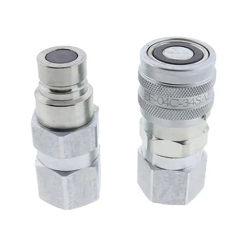 Hydraulic Male Female Flat Face Coupler Kit AT312470 KV14216 for John Deere 110 240 250 260 270 315 317 320 325 328 332 410G 310G 320D 318D 310SG from MyMROmarts