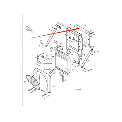 Hydraulic Oil Cooler 13840000-2 for Doosan Excavator S220-III from MyMROmarts