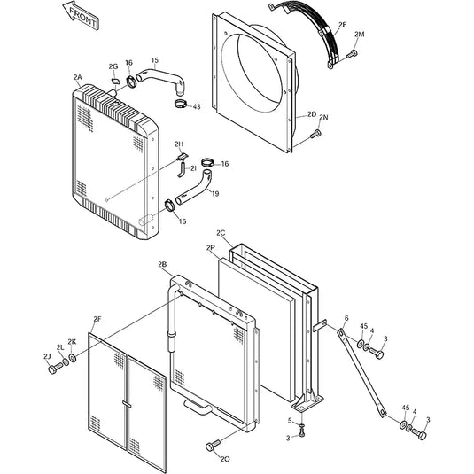 Hydraulic Oil Cooler 13C30000-2 For Daewoo Excavator DH300-5 Doosan S290LL S290LC-V from MyMROmarts