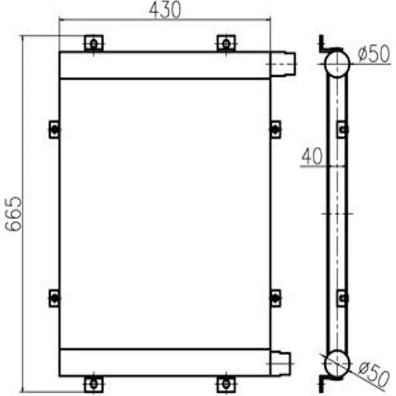 Load image into Gallery viewer, Hydraulic Oil Cooler 201-03-72123 For Komatsu Excavator PC60-7 PC60-7-B PC70-7 PC70-7-B from MyMROmarts
