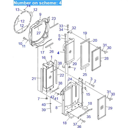 Hydraulic Oil Cooler 21W-03-42121 For Komatsu Excavator PC78US-6 from MyMROmarts
