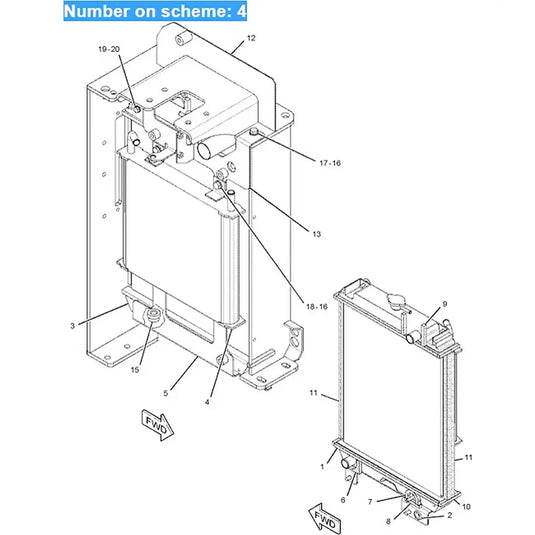 Hydraulic Oil Cooler 271-7048 for Caterpillar Excavator CAT 303.5 D 303.5C CR 303C CR 304D CR Engine S3Q2 from MyMROmarts