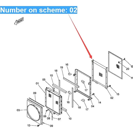 Hydraulic Oil Cooler 4466041 For Hitachi Excavator ZX450 ZX470H-5G ZX480MT ZX500LC from MyMROmarts