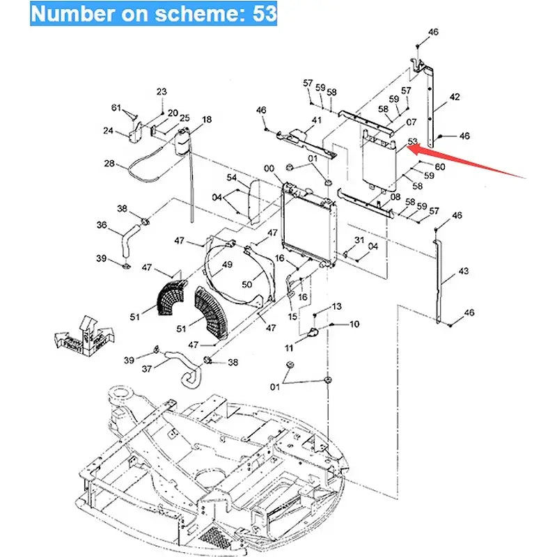 Load image into Gallery viewer, Hydraulic Oil Cooler 4631388 For Hitachi ExcavatorZX40U-2 ZX50U-2 ZX55UR-2 ZX55UR-3 from MyMROmarts
