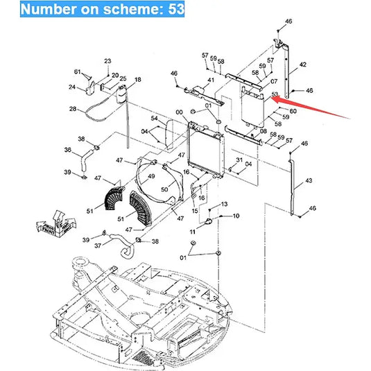 Hydraulic Oil Cooler 4631388 For Hitachi ExcavatorZX40U-2 ZX50U-2 ZX55UR-2 ZX55UR-3 from MyMROmarts