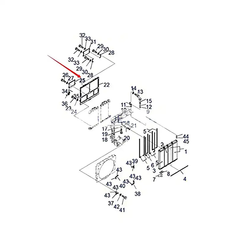 Load image into Gallery viewer, Hydraulic Oil Cooler 561-03-81280 For Komatsu Dump Truck HD785-7 from MyMROmarts

