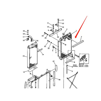 Hydraulic Oil Cooler ASS'Y 206-03-44111 For Komatsu BP500-3 from MyMROmarts