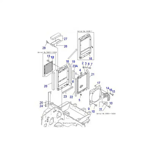 Hydraulic Oil Cooler ASS'Y 21U-03-31131 21U-03-31132 For Komatsu Excavator PC27MR-1 PC28UU-3 PC30MR-1 PC30UU-3 from MyMROmarts