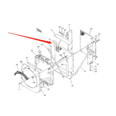 Hydraulic Oil Cooler ASS'Y 4216509 For Hitachi Excavator EX90 from MyMROmarts
