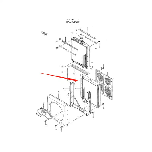 Hydraulic Oil Cooler ASS'Y 4377402 For Hitachi Excavator EX400-5 from MyMROmarts