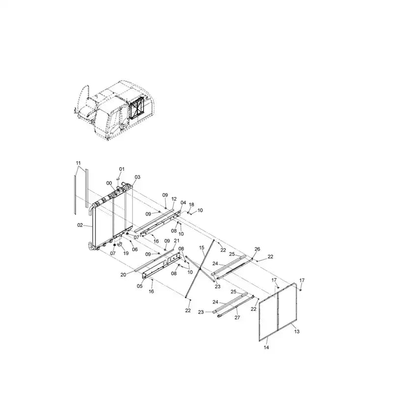 Load image into Gallery viewer, Hydraulic Oil Cooler ASS&#39;Y 4650353 For Hitachi Excavator ZX220W-3 ZX225US-3 ZX250W-3 - Engine Parts &gt; Cooling System &gt; Oil Cooler from MyMROmarts
