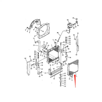 Hydraulic Oil Cooler Assembly 203-03-41380 for Komatsu Excavator PC100-3 PC120-3 PF3-1 from MyMROmarts