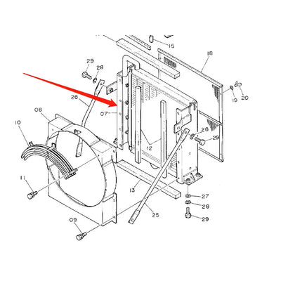 Hydraulic Oil Cooler Core ASS'Y 4206097 For Hitachi Excavator EX100 EX100M from MyMROmarts