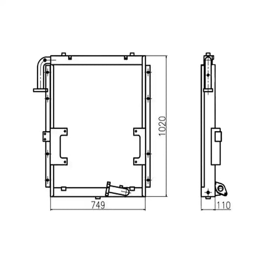 Hydraulic Oil Cooler For Hyundai Excavator R205-7 from MyMROmarts