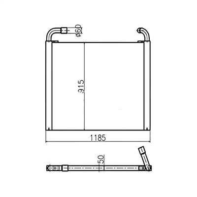 Hydraulic Oil Cooler For Kato Excavator HD1430R HD2045III from MyMROmarts