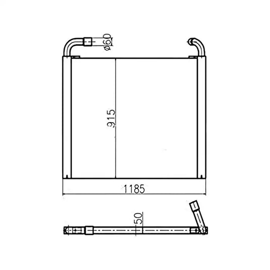 Hydraulic Oil Cooler For Kato Excavator HD1430R HD2045III from MyMROmarts