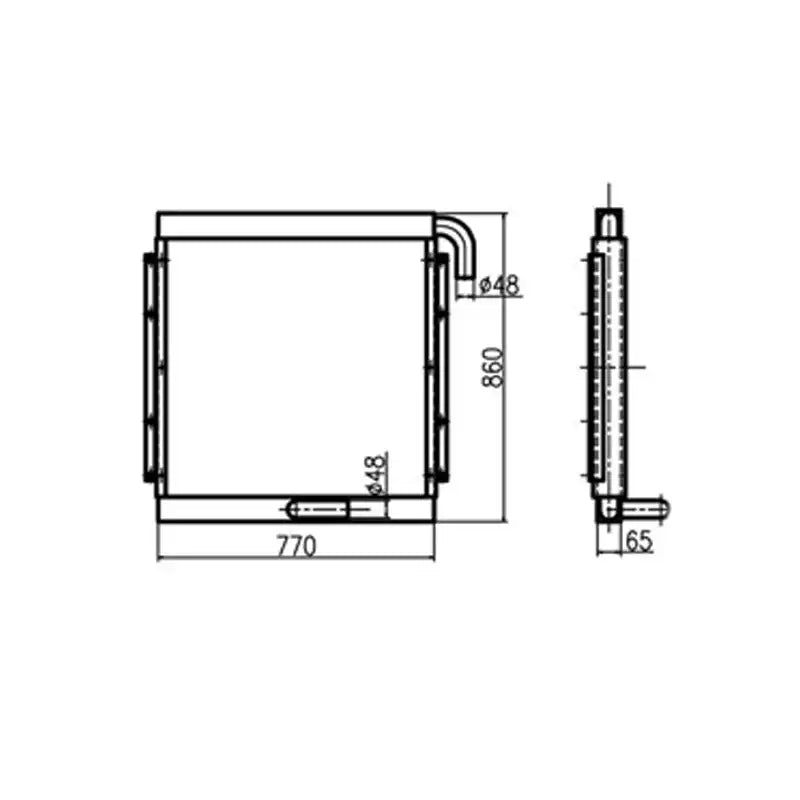 Load image into Gallery viewer, Hydraulic Oil Cooler For Kato Excavator HD700-8 from MyMROmarts
