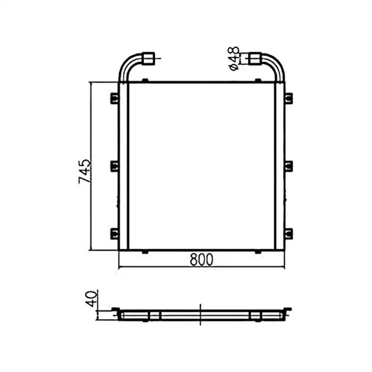 Hydraulic Oil Cooler For Kato Excavator HD820V from MyMROmarts