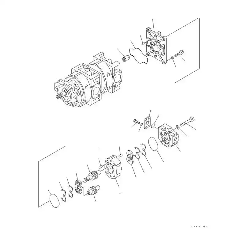Load image into Gallery viewer, Hydraulic Pump 705-23-30610 For Komatsu Wheel Loader WA600-3 WD600-3 WA600-3D - Hydraulic Parts > Hydraulic Pump from MyMROmarts
