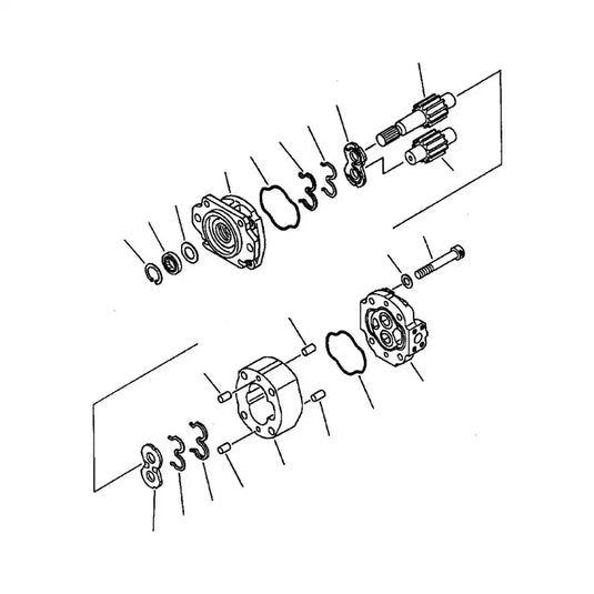 Hydraulic Pump 705-40-01320 For Komatsu Wheel Loader WA30-5 WA30-5-X - Hydraulic Parts > Hydraulic Pump from MyMROmarts