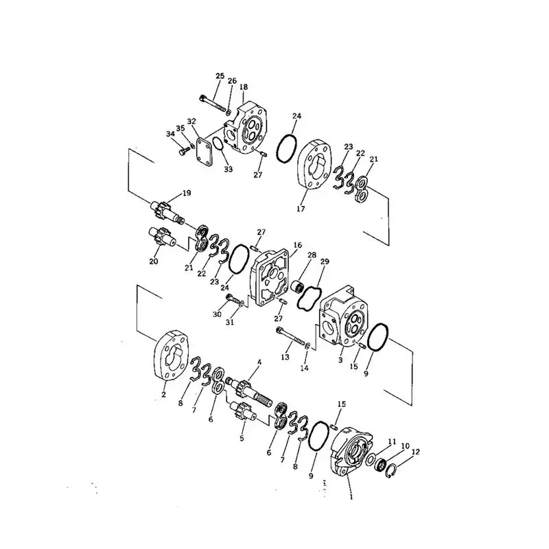 Afbeelding laden in Galerijviewer, Hydraulic Pump 705-52-10050 For Komatsu Grader GD600R-3 GD605A-3 GD505A-2 GD655A-3 - Hydraulic Parts > Hydraulic Pump from MyMROmarts
