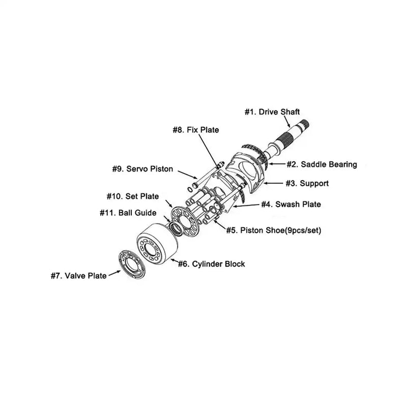 Load image into Gallery viewer, Hydraulic Pump Repair Parts Kit for Linde HPR130 - Hydraulic Parts > Hydraulic Pump Parts from MyMROmarts
