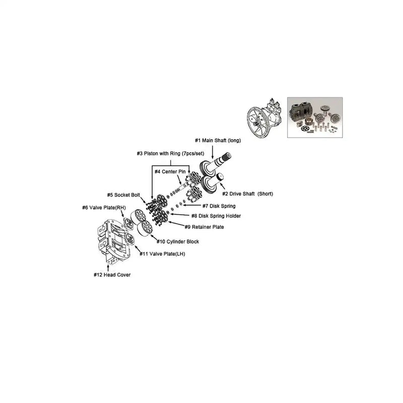Load image into Gallery viewer, Hydraulic Pump Repair Parts Kit for Rexroth A8V080/6.3 - Hydraulic Parts &gt; Hydraulic Pump Parts from MyMROmarts
