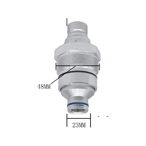 Hydraulic Quick-Connect Coupler 4FH08 F 48mm AT406474 for John Deere 320E 323E 328E 326E 329E 332E 318E 333E 319E from MyMROmarts