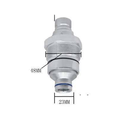 Hydraulic Quick-Connect Coupler 4FH08 F 48mm AT406474 for John Deere 320E 323E 328E 326E 329E 332E 318E 333E 319E from MyMROmarts