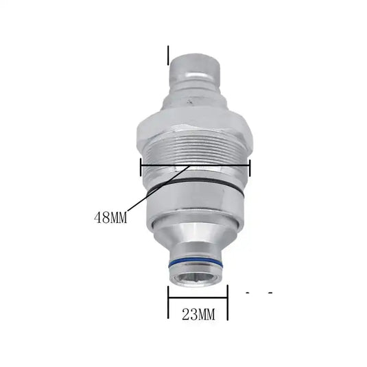Hydraulic Quick-Connect Coupler 4FH08 F 48mm AT406474 for John Deere 320E 323E 328E 326E 329E 332E 318E 333E 319E from MyMROmarts