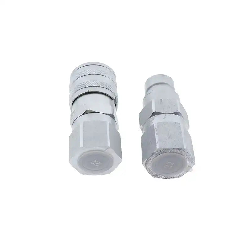 Afbeelding laden in Galerijviewer, #10 JIC Thread 1/2 Flat Face Hydraulic Quick Connect Coupler for Bobcat 463 553 753 763 from MyMROmarts
