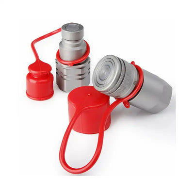 1/2 Flat Face Hydraulic Quick Connect Couplings Set With Dust Caps FF12-08N-SET HT4F4-4HTF4 for Bobcat Skid Steer from MyMROmarts