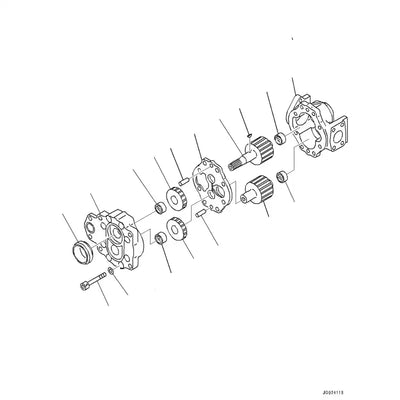 Hydraulic Scavenging Pump 704-72-44000 For Komatsu Bulldozer D475A-5 - Hydraulic Parts > Hydraulic Pump from MyMROmarts