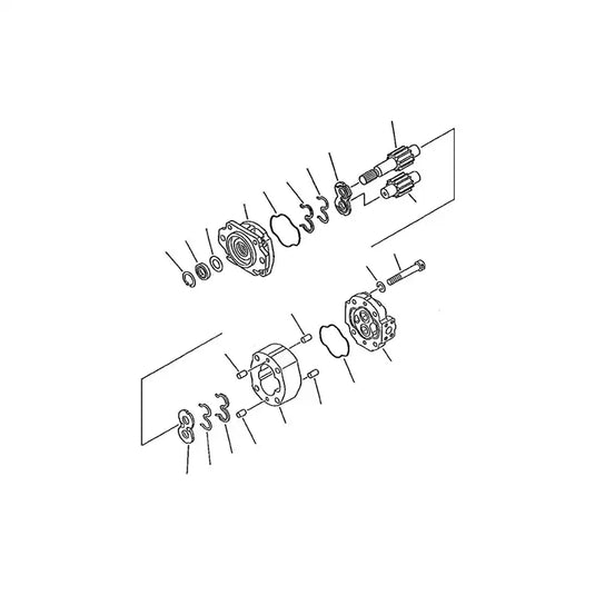 Hydraulic Work Pump Fan Motor ASSY 705-21-26180 For Komatsu Wheel Loader WA1200-3 WA800-3E0 WA900-3 WA900-3E0 WA900L-3 - Hydraulic Parts > Hydraulic Pump from MyMROmarts
