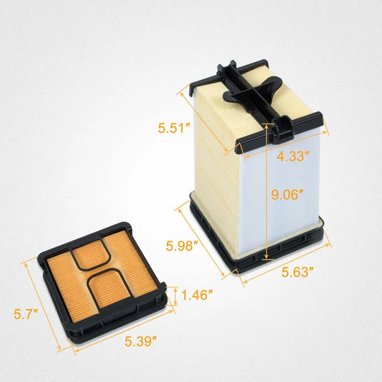 Inner & Outer Air Filter Kit 7286322 7221934 7221933 Compatible With Bobcat Track Loaders T450 T550 T590 T650 T770 & Skid Steer Loaders S450 S510 S530 S550 S570 - Engine Maintenance Parts > Air Filter from MyMROmarts