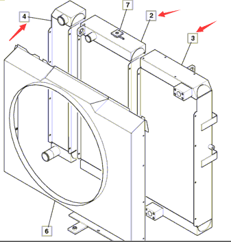 Load image into Gallery viewer, Hydraulic Oil Cooler Assembly 332/H8297 for JCB Excavator JS360 - Engine Parts &gt; Cooling System &gt; Oil Cooler from MyMROmarts
