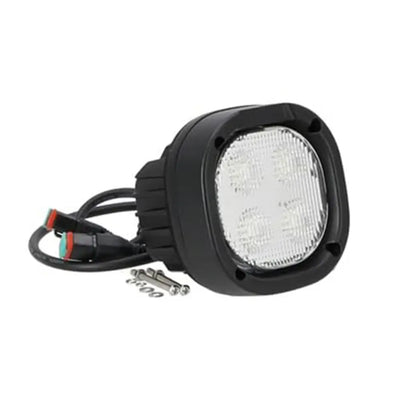 Red Rooster Square Flush Mount LED Light - Flood AT352538 For John Deere 319D 326E 332E 318D 324E 331G 318E 326D 332D 319E 328D 332G 323E 330G 312GR 320D 328E 333D 314G 320E 329D 333E 316GR 323D 329E 333G - Body Parts > Heavy Equipment Lights from MyMROmarts