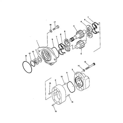Loader and Steering Pump 705-52-30190 For Komatsu Wheel Loader WA350-1 - Hydraulic Parts > Hydraulic Pump from MyMROmarts
