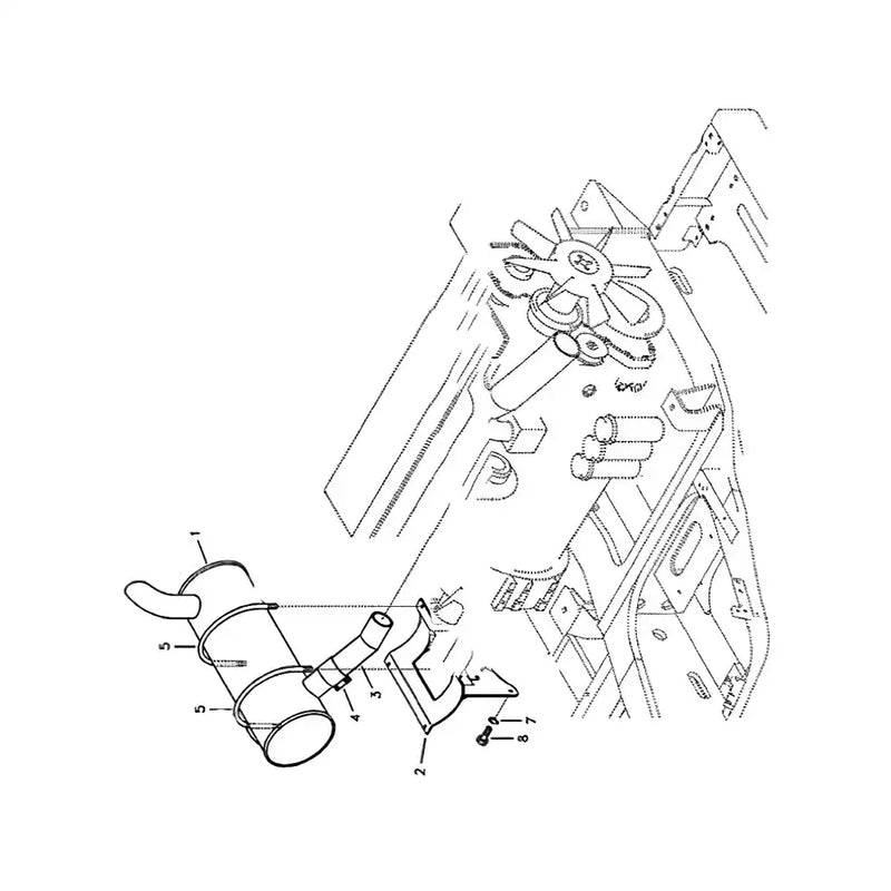Load image into Gallery viewer, Muffler Silencer U-Bolt VOE 14528383 for Volvo EC240B EC290B EC300D EC330B EC360C EC460C - Engine Parts &gt; Air Intake and Exhaust System &gt; Muffler from MyMROmarts
