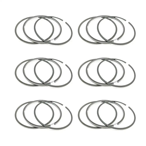 6 Pcs Piston Rings 20820363 for Volvo D12D LDE3 L150E EC330B EC330C EC360B EC360C EC360CHR - Engine Parts > Crankshafts & Connecting Rod Components > Piston Ring from MyMROmarts