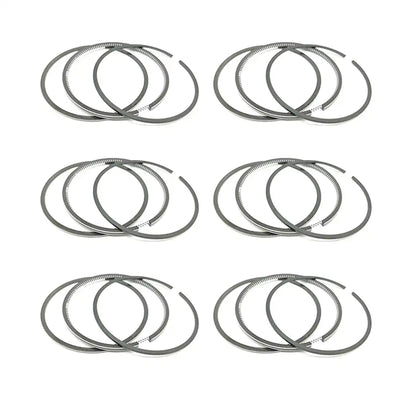6 Pcs Piston Rings 20820363 for Volvo D12D LDE3 L150E EC330B EC330C EC360B EC360C EC360CHR - Engine Parts > Crankshafts & Connecting Rod Components > Piston Ring from MyMROmarts