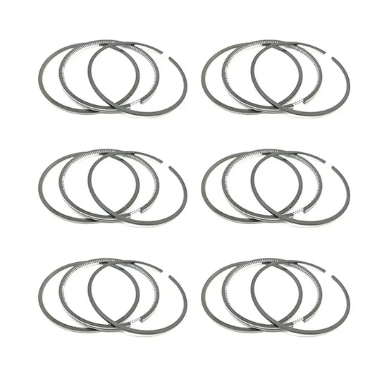 6 Pcs Piston Rings 20820363 for Volvo D12D LDE3 L150E EC330B EC330C EC360B EC360C EC360CHR - Engine Parts > Crankshafts & Connecting Rod Components > Piston Ring from MyMROmarts