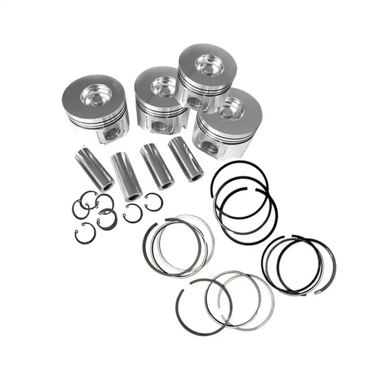 Piston Kit With Ring Set YM123907-22081 YM123907-22050 for Komatsu Excavator PC110R-1 PW110R-1 Komatsu Engine 4D106 Yanmar Engine 4TNV106 - Engine Parts > Crankshafts & Connecting Rod Components > Piston Ring from MyMROmarts
