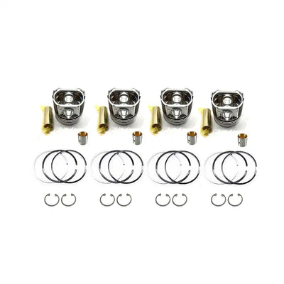 Piston Kit With Ring Set YM123907-22081 YM123907-22050 for Komatsu Backhoe WB140-2N WB150-2N Komatsu Engine 4D106 Yanmar Engine 4TNV106 - Engine Parts > Crankshafts & Connecting Rod Components > Piston Ring from MyMROmarts