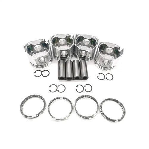 Piston Kit With Ring Set YM129900-22080 YM129901-22050 for Komatsu Crawler Tractor D20A-7-M D20P-7A-M Yanmar Engine 4TNE94 Komatsu Engine 4D94E - Engine Parts > Crankshafts & Connecting Rod Components > Piston Ring from MyMROmarts