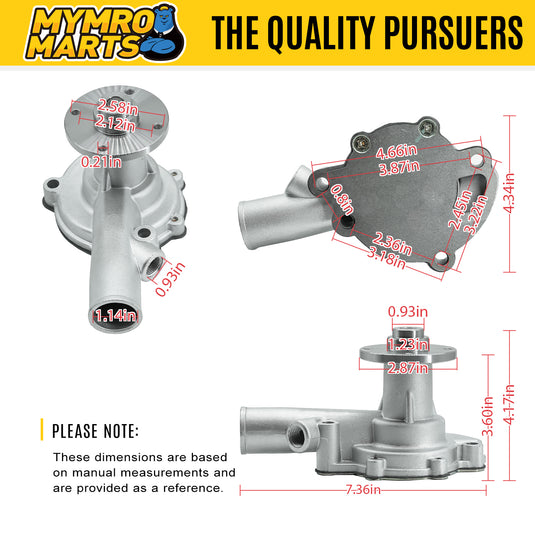 Engine Water Pump with Gasket MM401401 for Mitsubishi Satoh Tractor MT372 S370 S630 D2000II MT370 MT630 SD200II Bull 630D BeaverII - Engine Parts > Cooling System > Engine Water Pump from  My Store