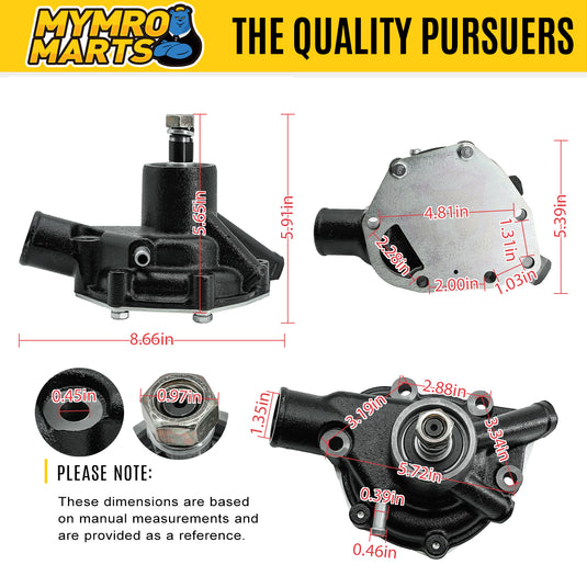 Engine Water Pump 34545-00013 With Pulley Fit for Mitsubishi S4F S6E S2E S3E S4E S4E2 Forklift FD20-30 - Engine Parts > Cooling System > Engine Water Pump from  My Store