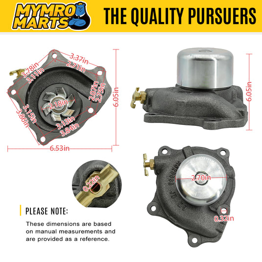 Engine Water Pump RE545572 RE545573 SE502114 RE507604 for John Deere 4320 244J 304J 324J 313 315 317 318D 319D 320D 323D 325 326D 328D 329D 332 332D 333D Ct322 - Engine Parts > Cooling System > Engine Water Pump from MyMROmarts