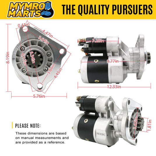 Gear Reduction Starter 82005342 83949348 83981923 for New Holland Tractor 2000 3000 4000 5000 - Electrical Parts > Starter Motor from MyMROmarts